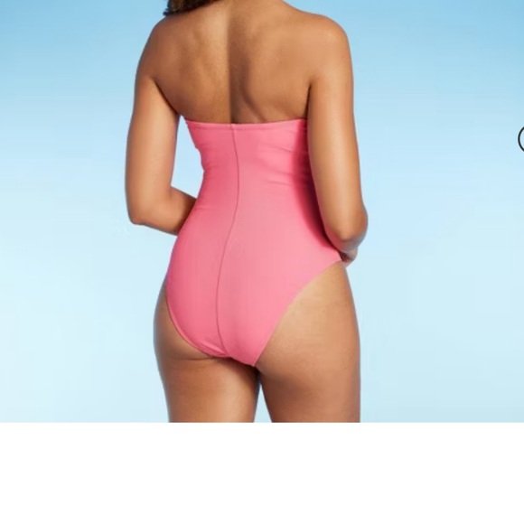 Women's Shirred Ribbed Bandeau Cheeky
One Piece Swimsuit - Shade & Shore - Picture 5 of 5